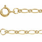saveongems Jewelry 7 Inch (Bracelet ONLY*) / 1.5mm / 14K Yellow Figaro Chain Bracelet White & Yellow