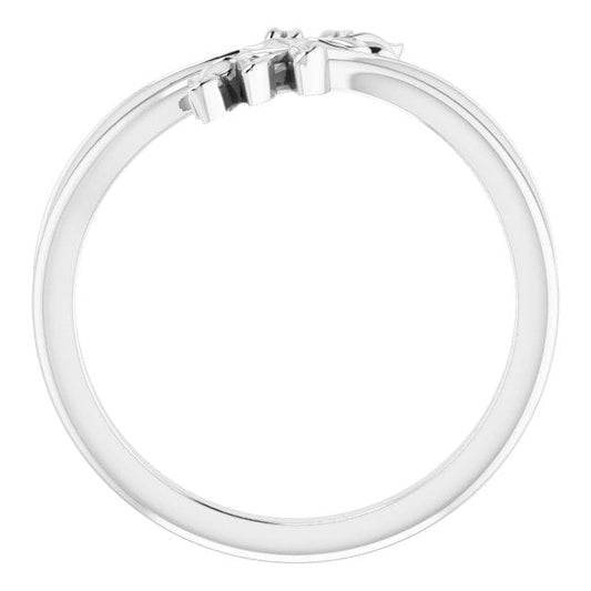 saveongems Jewelry Leaf Bypass Ring