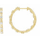 saveongems Jewelry 1 ctw (2.1mm) / SI1-SI2 / 14K Yellow Inside-outside Hoop Earrings