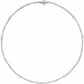 saveongems 14K White 4 CTW Lab-Grown Round Diamond 16" Necklace