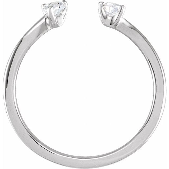 saveongems Diamond Two-Stone Ring 1/5 Carat Total Weight