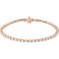 saveongems 2 1/2 ctw (2mm) / SI G-H / 14K Rose Lab-Grown Diamond Line Bracelet  7"
