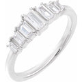 saveongems 1/2 ctw (1.71mm) / 6.00 / 14K White Diamond Straight Baguette Ring