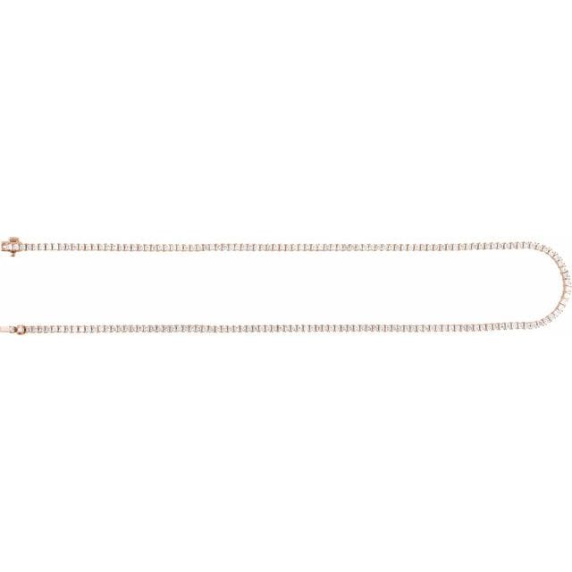 saveongems Jewelry Square Diamond 16" Tennis Necklace 7.25 Carat Total Weight