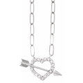 saveongems Jewelry 1.2mm :: 1/8 CTW / I1 G-H / 14K White 14K 1/8 CTW Natural Diamond Heart & Arrow 16