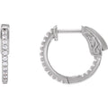 saveongems 15.5 mm::1/3CTW / I1 / 14K White Natural Diamond Inside-Outside Hinged Hoop Earrings 14K Natural Diamond Inside-Outside Hinged Hoop Earrings Sizes1/4-6 1/4 CTW