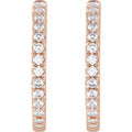 saveongems Jewelry Diamond Hoop Earrings