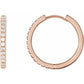 saveongems Jewelry 3/8 ctw::17.4mm / SI G-H / 14K Rose Diamond Hoop Earrings