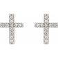 saveongems 14K .06 CTW Natural Diamond Cross Earrings