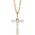 saveongems Initial T / SI1-SI2 G-H / 14K Yellow Diamond Initial letter Necklace 1/5 Carat Total Weight