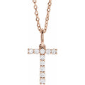saveongems Initial T / SI1-SI2 G-H / 14K Rose Diamond Initial letter Necklace 1/5 Carat Total Weight