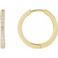 saveongems Jewelry 1/3 ctw::16.37mm / SI G-H / 14K Yellow Diamond Hoop Earrings