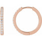 saveongems Jewelry 1/3 ctw::16.37mm / SI G-H / 14K Rose Diamond Hoop Earrings