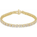 saveongems Jewelry 5 1/3 ctw (2.2mm) / SI1 SI2 G-H / 14K Yellow Diamond Line Bracelet 7 1/4