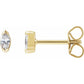 saveongems 4 x 2mm :: 1/6 CTW / SI G-H / 14K Yellow Marquise Diamond Stud Earrings 1/6-1/2 Carat Total Weight