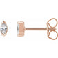 saveongems 4 x 2mm :: 1/6 CTW / SI G-H / 14K Rose Marquise Diamond Stud Earrings 1/6-1/2 Carat Total Weight