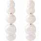 saveongems Jewelry 8 mm / Sterling Silver Pearl Hoop-Earrings