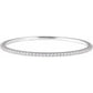 saveongems 14K Natural Diamond Stackable Bangle 8" Bracelet