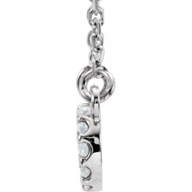 saveongems 14K Natural Diamond Infinity Necklace
