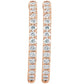 saveongems 14K Natural Diamond Inside-Outside Hinged Hoop Earrings