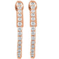saveongems 14K Natural Diamond Inside-Outside Hinged Hoop Earrings Sizes1/4-6 1/4 CTW