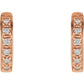 saveongems 14K Natural Diamond Accented Huggie Hoop Earrings