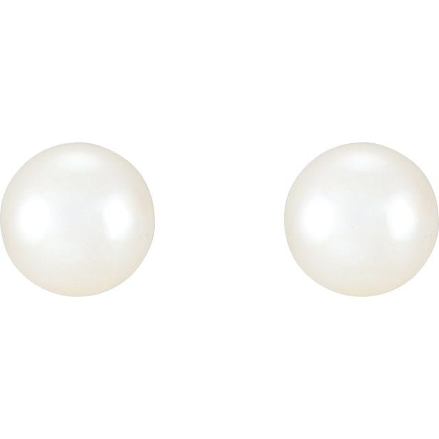 saveongems Jewelry Pearl Stud Earrings