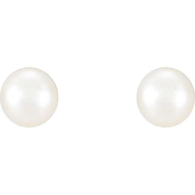 saveongems Jewelry Pearl Stud Earrings