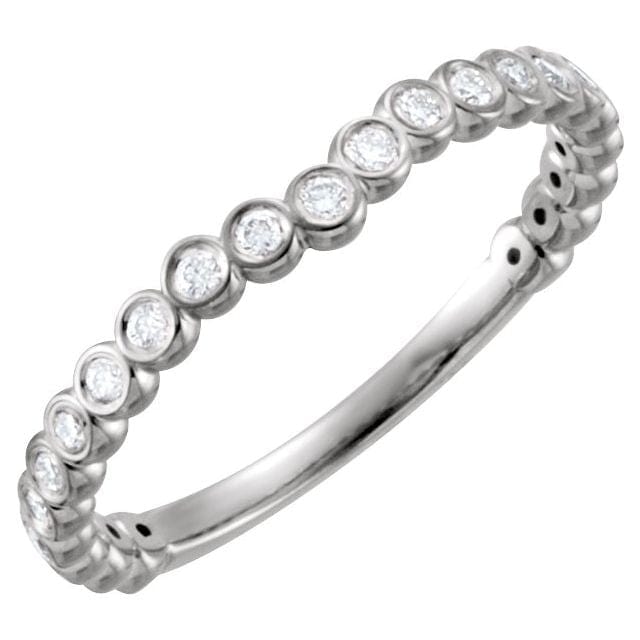 saveongems 1.3mm:;1/4 CTW / 6.0 14K White 1/4 CTW Cluster-Style Diamond Engagement Ring