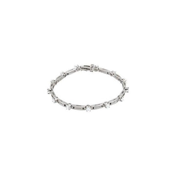 saveongems Jewelry 2.4mm::3/4 CTW / SI1 G-H / 14K White 14K Natural Diamond Line 7 1/4" Bracelet