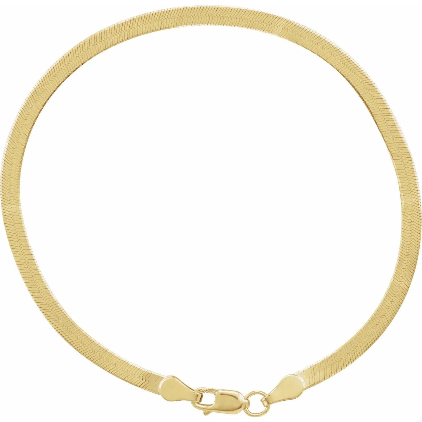 Save On Diamonds 14K Yellow / 2.8 mm Flexible Gold Herringbone Bracelet