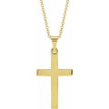 Save On Diamonds 20 x 13.7 mm / 14K Yellow Gold Gold Cross Necklace 18