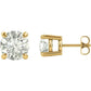 saveongems Jewelry 5mm / 14K Yellow 14K Round Forever One Moissanite Earrings