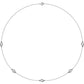 saveongems 3/4 ctw (3.5mm) / 18 Inch / 14K White Bezel-Set Station 5-Stone Necklace 18"