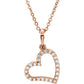 saveongems Jewelry 1mm :: 1/10 CTW / I1 G-H / 14K Rose 14K White 1/10 CTW Natural Diamond 16" Necklace
