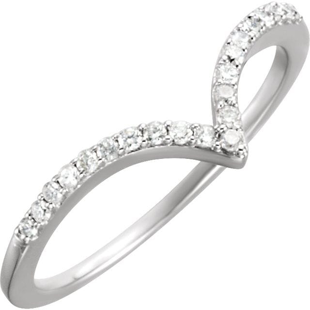 saveongems Jewelry 7mm:: 1/6 CTW / I2 H+ / 4.0 14K 1/6 CTW Diamond V Ring