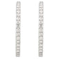 saveongems 14K Natural Diamond Inside-Outside Hinged Hoop Earrings Sizes1/4-6 1/4 CTW