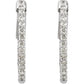 saveongems 14K Natural Diamond Inside-Outside Hinged Hoop Earrings
