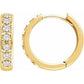 saveongems 1.75mm::1/3 CTW / SI1 G-H / 14K Yellow 14K Natural Diamond Accented Huggie Hoop Earrings