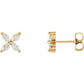 saveongems Jewelry 4 x 2 mm:1/2 CTW / I1 G-H / 14K Yellow 14K White 1/2 CTW Natural Diamond Cluster Earrings