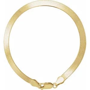 Save On Diamonds 14K Yellow / 4.6 mm Flexible Gold Herringbone Bracelet