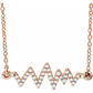 saveongems Jewelry 22.8x6.8 mm:: 1/6 CTW / I1 H+ / 14K Rose 14K 1/6 CTW Natural Diamond Heartbeat 16-18" Necklace