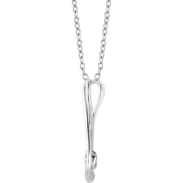 saveongems Jewelry 14K 1/6 CTW Natural Diamond Infinity-Inspired 16-18" Necklace