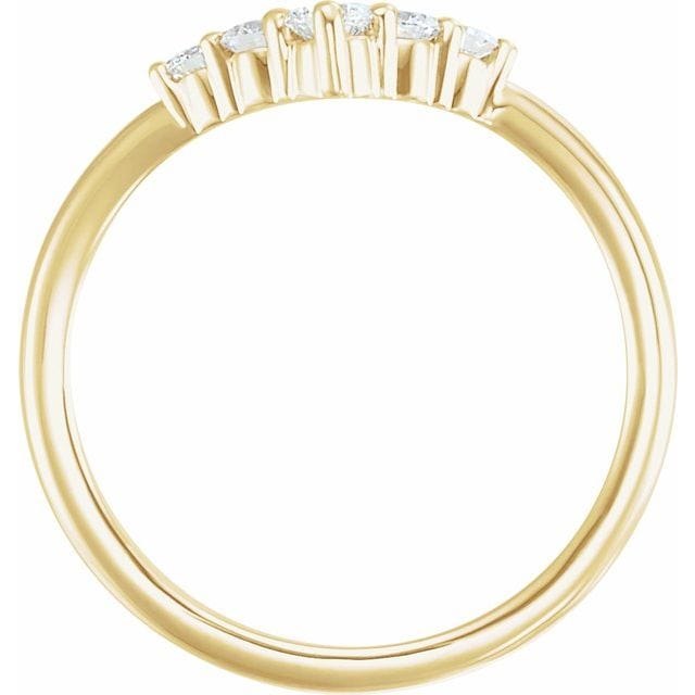 saveongems Jewelry 14K 1/4 CTW Diamond Graduated "V" Ring
