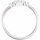 saveongems Jewelry 14K 1/4 CTW Diamond Graduated "V" Ring