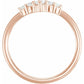 saveongems Jewelry 14K 1/4 CTW Diamond Graduated "V" Ring