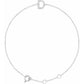 saveongems Initial D / I1 H+ / 14K White 14K Natural Diamond Initial 6-7" Bracelet