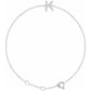 saveongems Initial K / I1 H+ / 14K White 14K Natural Diamond Initial 6-7" Bracelet