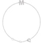 saveongems Initial M / I1 H+ / 14K White 14K Natural Diamond Initial 6-7" Bracelet