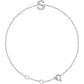 saveongems Initial S / I1 H+ / 14K White 14K Natural Diamond Initial 6-7" Bracelet